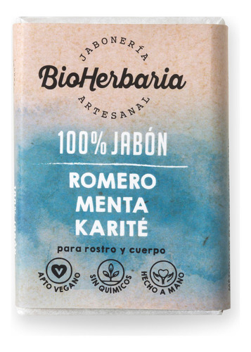 Jabón Artesanal Natural Romero Y Karité Bioterra Natural