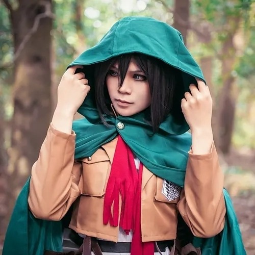 A Juego De Abrigo Verde Shingeki Cloak No Kyojin, 5 Piezas
