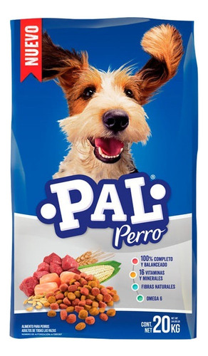 Alimento Croquetas Pal Perro Adulto 20 Kg 16% Proteína