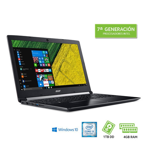 Portátil Acer A515-51-38c3 Core I3 7100u 4gb 1tb Win 10