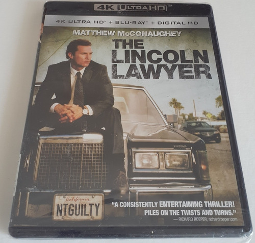 The Lincoln Lawyer Blu-ray 4k Ultra Hd Nuevo Original