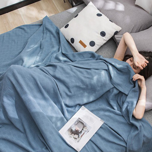Manta De Cama De Algodón, Manta Térmica De Algodón Doble De