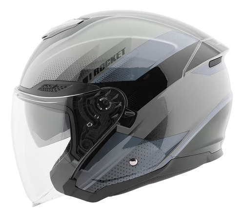 Casco Abierto Joe Rocket Rkt 70 Velocity Negro / Gris 