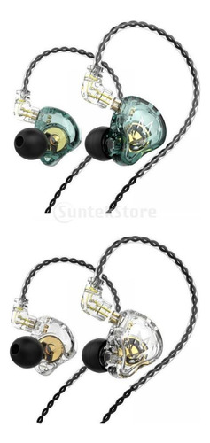 2 Piezas 1ba + 1dd Hybrid Armature Driver Bass Auriculares