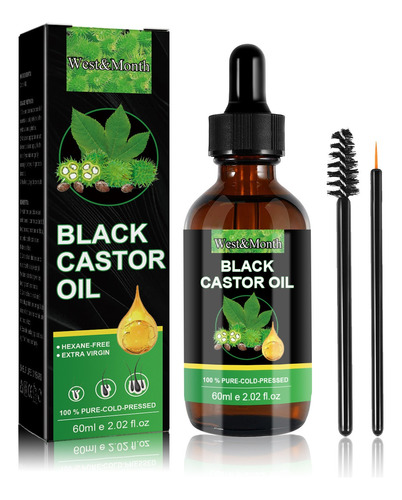 Aceite De Ricino G Jamaica Black, Sin Refinar En Frío, Body