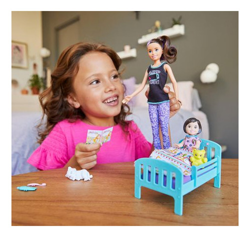 Barbie Set De Juego Skipper Babysistters Hora De Dormir