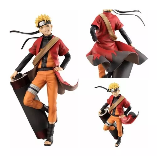 Boneco Naruto Uzumaki 25cm Action Figure Anime Troca Rosto