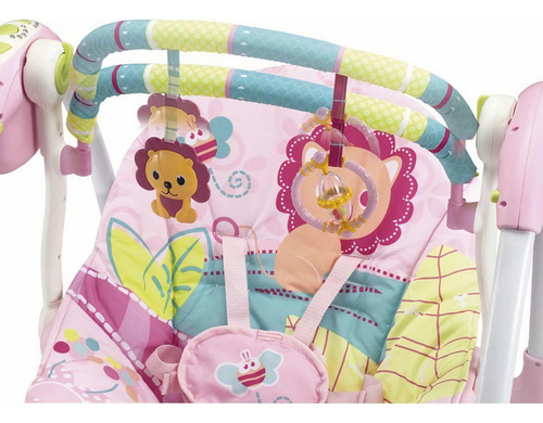 Cadeira De Descanço Mastela Automatica Até 11kg - Rosaleão Cor Rosa Leão