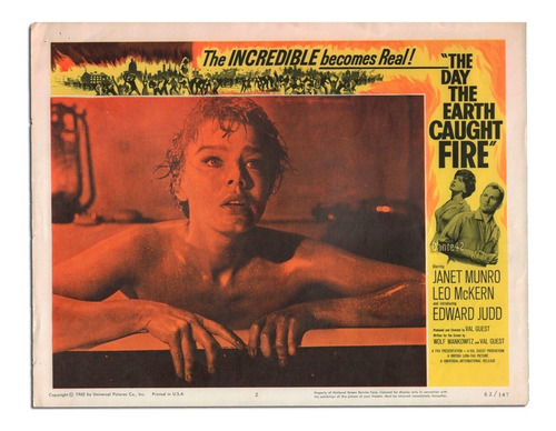 Imagen 1 de 2 de Dante42 Afiche Antiguo The Day The Earth Caught Fire 1962