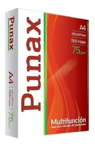 Resma Papel Punax A4 75 G 210 X 297mm 500 Hojas