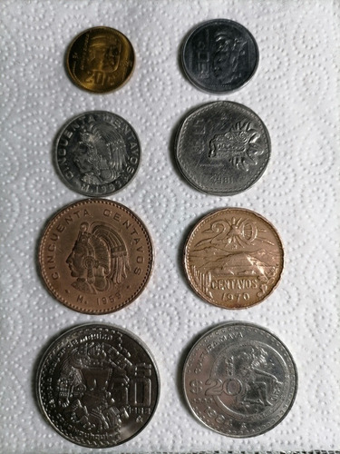 Colección Monedas Culturas 8 Pz Varios Años