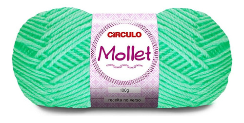 Lã Tricô Circulo Mollet 100gr 200m (500 Tex) 100% Acrílico Cor 5743 - NEO MINT