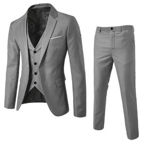 Blazer De Boda De Fiesta Slim-fit De Tres Piezas For Hombre