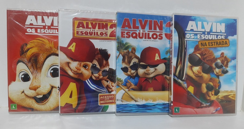 Dvd Coleção Alvin E Os Esquilos (4 Filmes) - Orig. E Lacrado