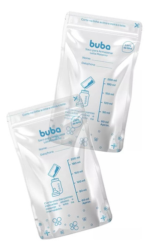 Saco Para Armazenar Congelar Leite Materno Buba 25 Un 250ml
