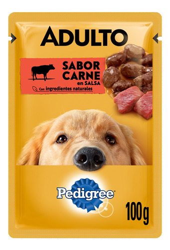 Sachet Pedigree Adulto Carne- Snack Para Perro  12 Unidades 