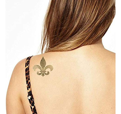 Fleur De Lis - Original Fashiontats Oro Metalico Joyas Tatu