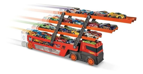 Caminhão Hot Wheels Mega Red Hauler 50th - Mattel Ghr48