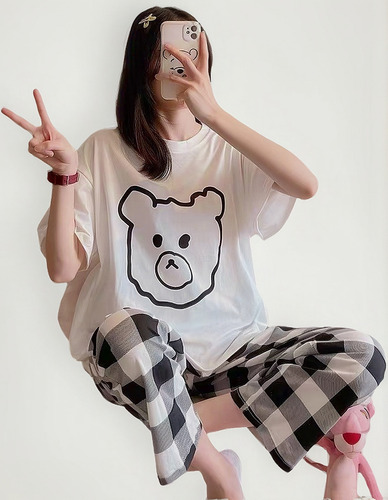 Set De Pijama De Dibujo Animado Para Mujer