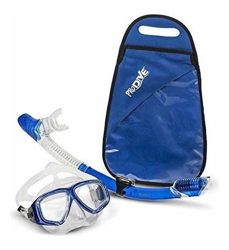 Prodive Premium Dry Top Snorkel Set - Máscara De Buceo De V