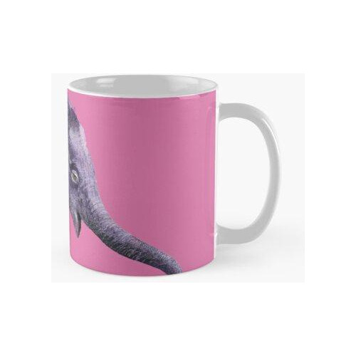 Taza Elefante Bebé Dibujado A Mano Sobre Fondo Rosa Calidad 