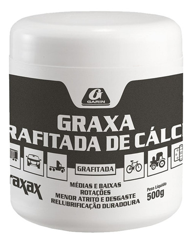 Graxa Garin Calcio Grafitada Pote 500g.