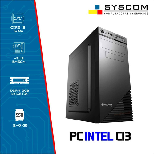 Pc Basica Intel Core I3 10100 - 8gb - Ssd 240gb