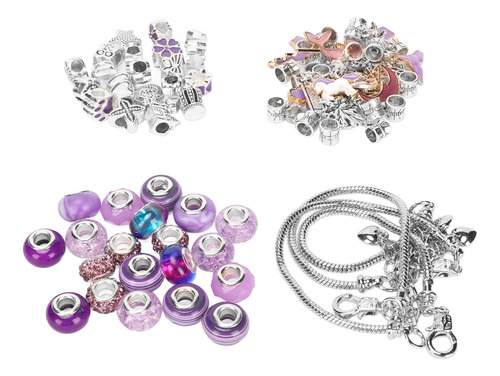 Kit De Pulsera Violeta Para Hacer Un Exquisito Colgante Bási