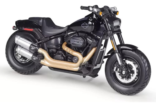 Moto Harley-davidson Fat Bob 114 2022  Escala 1:18 Maisto 