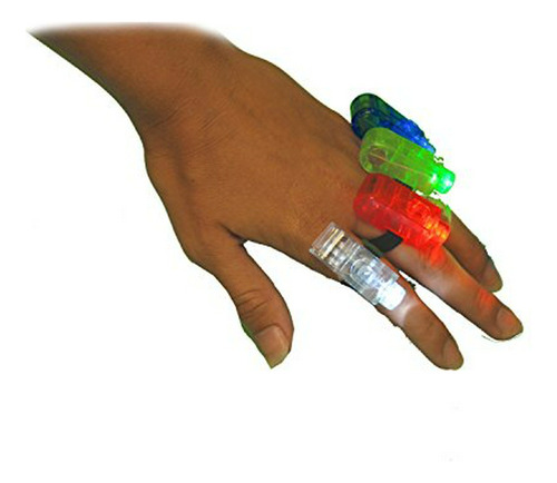 Anillos Led Para Dedos: 8 Luces En 2 Tarjetas De 4 Colores.