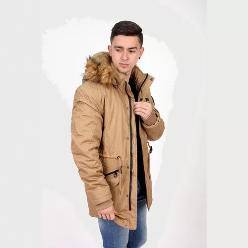 Parka De Invierno Con Interior De Piel Abrigadora - Hombre