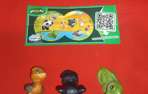 Kinder Sorpresa Natoons Set 5 Figuras Panda Cocodrilo Koala (Usado)