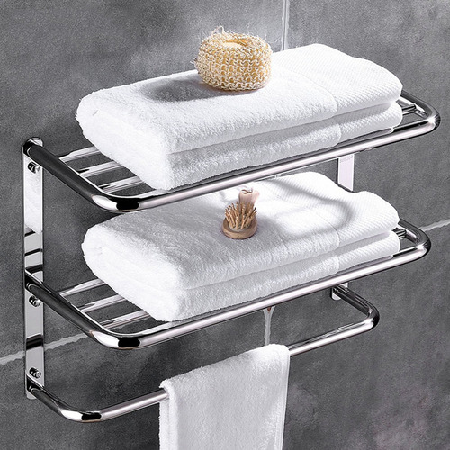 Estante De Baño De Montaje En Pared De 3 Niveles C/toalleros