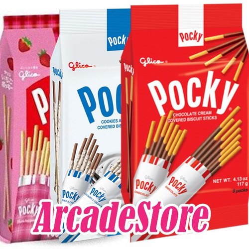 Pocky Dulces Japoneses Chocolate Botana Pokis Surtido 3pzs