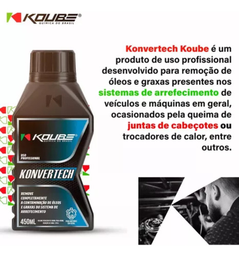Removedor Graxa Óleo Sistema Arrefecimento Konvertech Koube