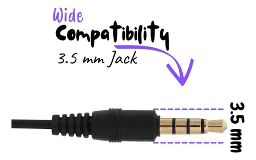 Sr. Pen-ear Bud Con Micrófono Escuela, 4,25 Pies, Conector Color Mr. Pen