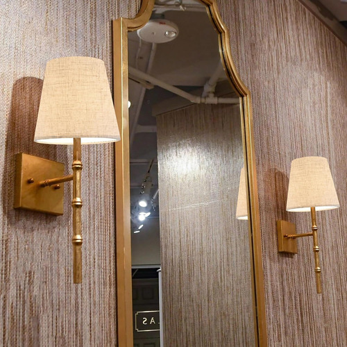 Mini Pantallas De Lámpara De Lino Natural Para Candelabro, J