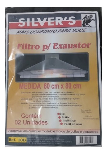 Imagem 4 de 5 de Filtro Para Exaustor Universal Suggar E Coifas 60x80-2 Und