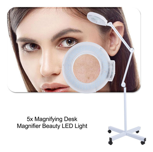 Lámpara De Pie Con Lupa Y Luces Led Para Estética Y Belleza
