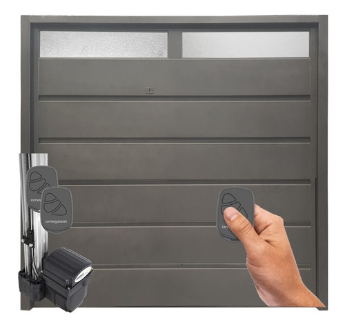 HGS A1006AU portones levadizos automático garage de 270 X 2.35 postigos color gris oscuro