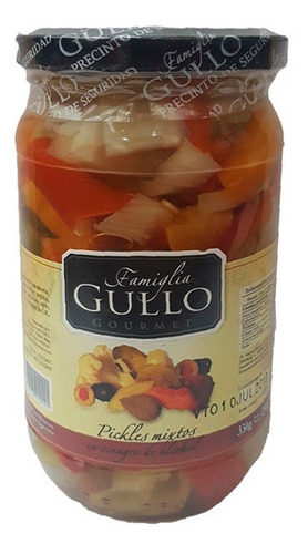 Pickles Mixtos En Vinagre Gullo Gourmet Trozos 330gr Pack X3