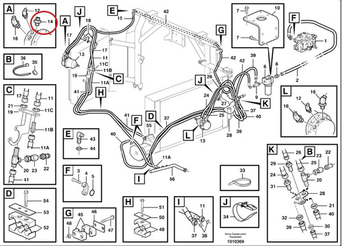 Conexao Sistema Hidráulico Linha A-l -da Volvo   Voe936352