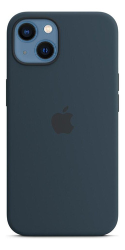 Capa Com Magsafe Para iPhone 13 Apple, Silicone Azul-abissal