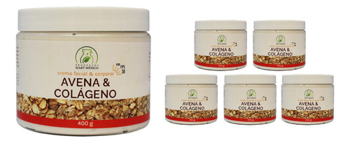  Crema Facial & Corporal Avena, Colágeno Con Fps (400g) 6pack