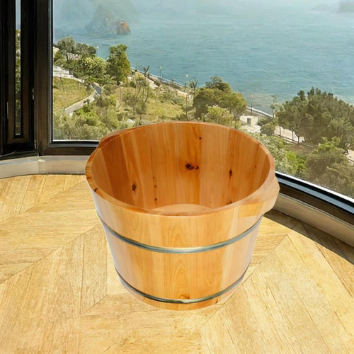 Lavabo De Madera Para Pies, Barril Para Pedicura Con Doble