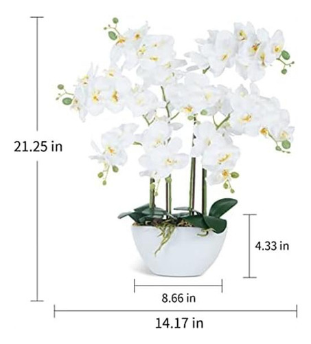Ziwon Flores Y Plantas Artificiales De Orquídeas En Maceta D