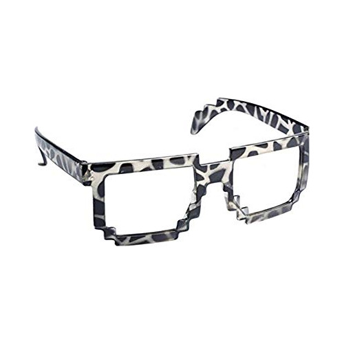 Lentes Retro Fancyg Gamer Pixel Leopard Black Sin Graduación