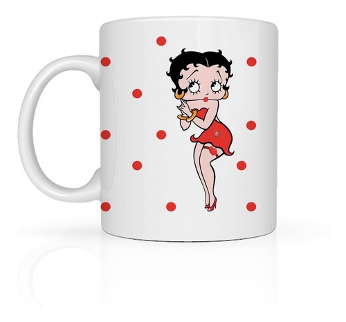 Taza Betty Boop Lunares Cerámica (11oz=330ml)