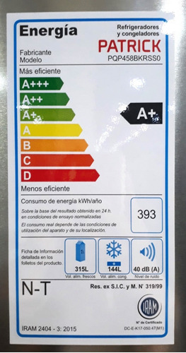 Imagen 11 de 11 de Heladera No Frost 516lts Patrick Sbspk Pqp458 Outlet