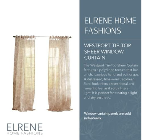 Panel Floral Cottagecore De Elrene Home Fashions Westport, D